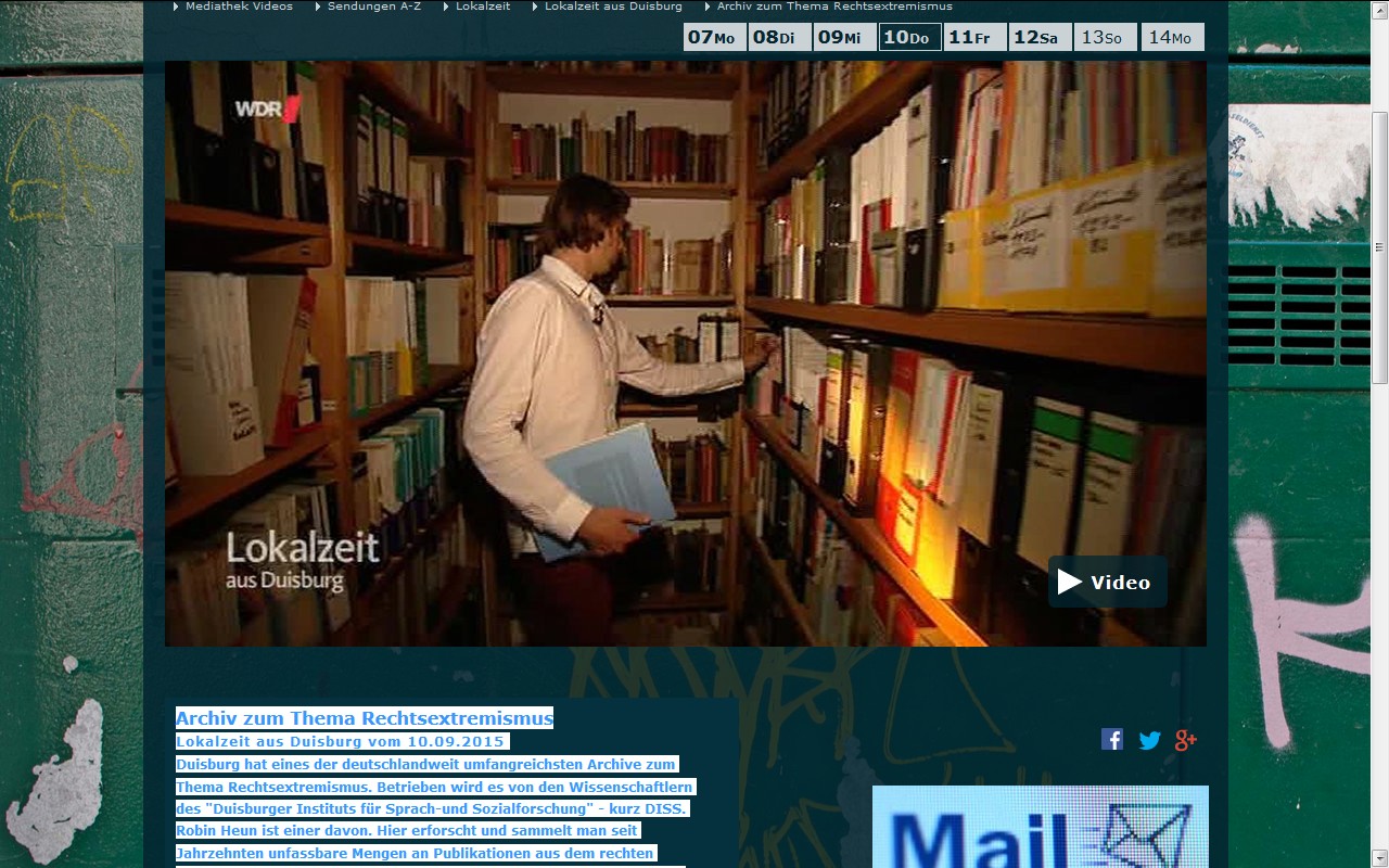 WDR Lokalzeit aus Duisburg, 10.9.2015